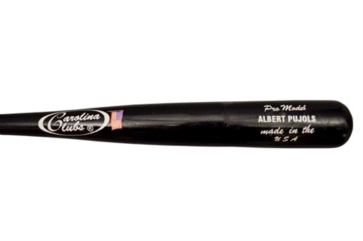 2002 Albert Pujols Game Used bat with Post 9-11 American Flag (PSA)